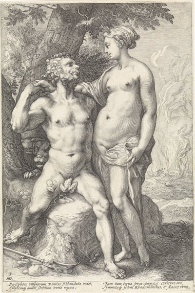 Plutão e Proserpina
Pares de deuses (título da série) de Hendrick Goltzius