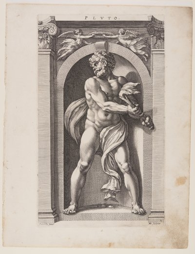 Plutão, de Oito Deuses Pagãos de Hendrick Goltzius