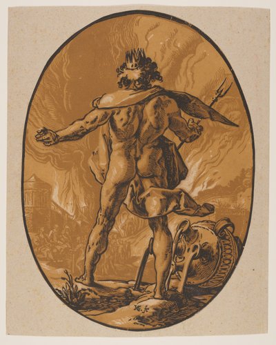 Plutão, de As divindades de Hendrick Goltzius