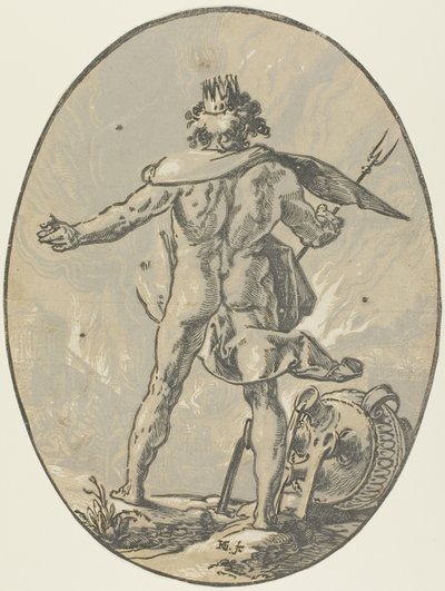 Plutão, placa quatro de Demogorgon e as Deidades de Hendrick Goltzius