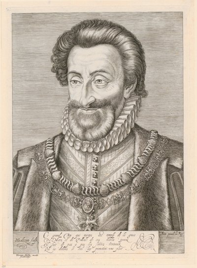 Retrato de Henrique IV, rei de França de Hendrick Goltzius