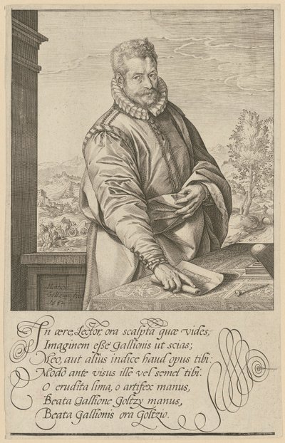 Retrato de Philips Galle de Hendrick Goltzius