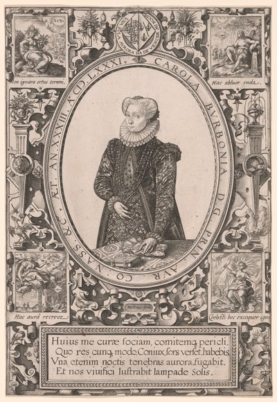 Retrato de Charlotte de Bourbon de Hendrick Goltzius