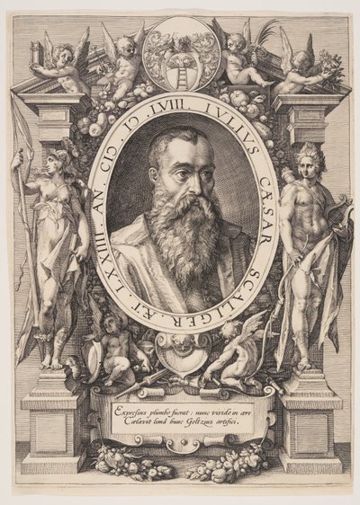Retrato de Júlio César Scaliger de Hendrick Goltzius