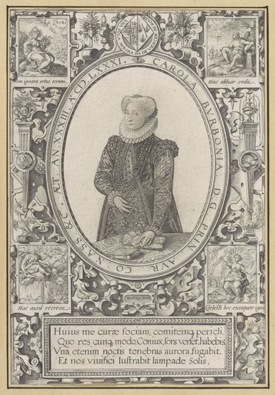 Retrato de Charlotte de Bourbon de Hendrick Goltzius