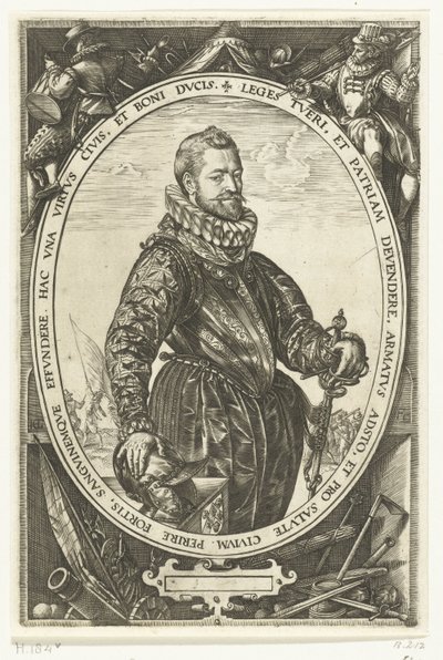 Portret van Jacques de la Faille de Hendrick Goltzius