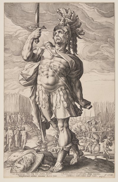 Publius Horatius, de Os Heróis Romanos de Hendrick Goltzius