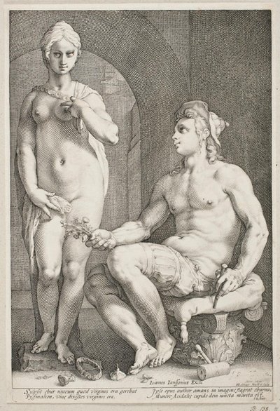 Pigmalião e Galateia de Hendrick Goltzius