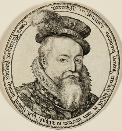 Robert Dudley, Conde de Leicester (1532-1588), Nobre Inglês, Governador-Geral das Províncias Unidas em 1585-1587 de Hendrick Goltzius