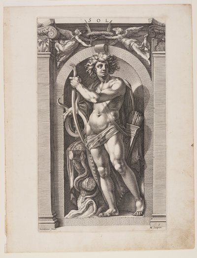 Sol, de Oito Deuses Pagãos de Hendrick Goltzius