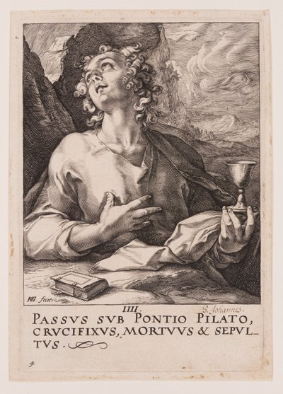 São João, de Cristo, os Apóstolos e São Paulo com o Credo de Hendrick Goltzius