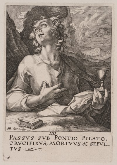 São João, de Cristo, os Apóstolos e São Paulo com o Credo de Hendrick Goltzius