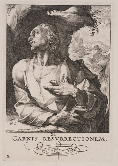 São Judas Tadeu, de Cristo, os Apóstolos e São Paulo com o Credo de Hendrick Goltzius