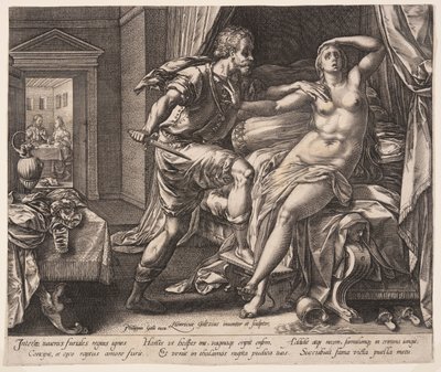 Tarquínio e Lucrécia, de A História de Lucrécia de Hendrick Goltzius