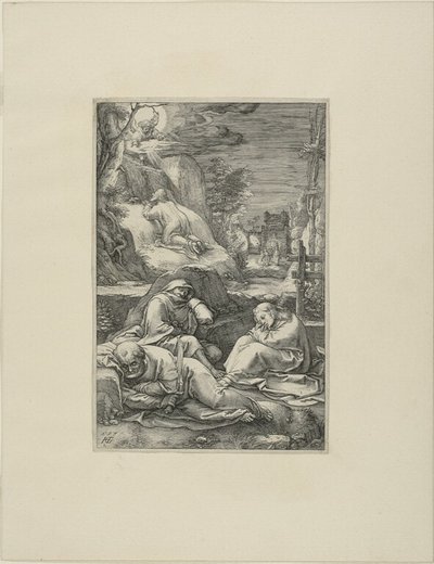 A Agonia no Jardim, segundo prato de A Paixão de Cristo de Hendrick Goltzius