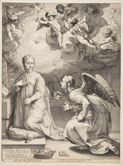 A Anunciação de Hendrick Goltzius