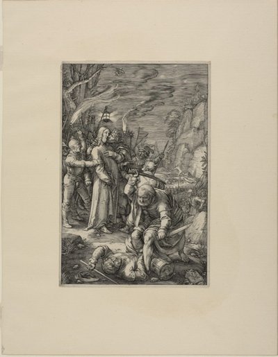 A Traição de Cristo, prato três da Paixão de Cristo de Hendrick Goltzius