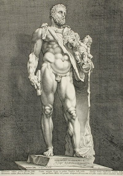 O imperador Cômodo como Hércules de Hendrick Goltzius