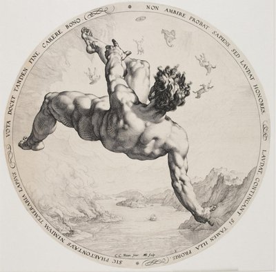 Os quatro desgraçados - Phaeton de Hendrick Goltzius