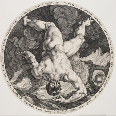Os quatro desgraçados - Tântalo de Hendrick Goltzius