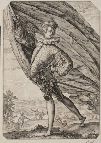 O grande porta-estandarte de Hendrick Goltzius
