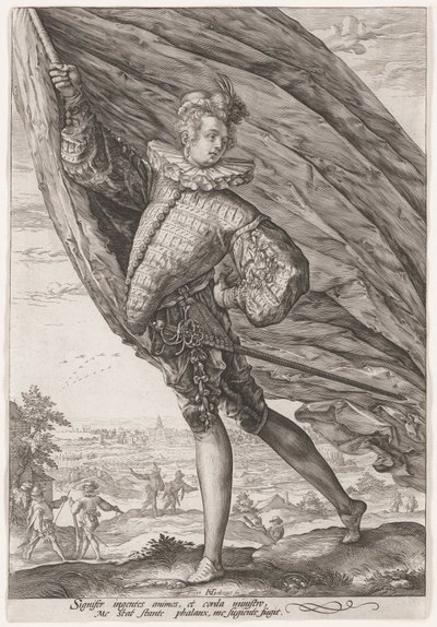 O grande porta-estandarte de Hendrick Goltzius