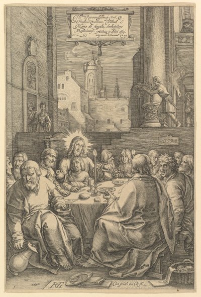 A Última Ceia, de "A Paixão de Cristo" de Hendrick Goltzius