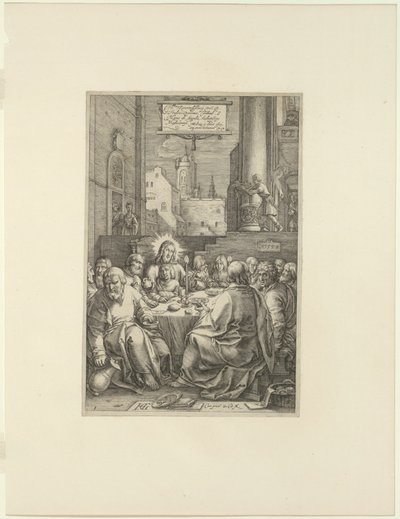 A Última Ceia, prato um da Paixão de Cristo de Hendrick Goltzius