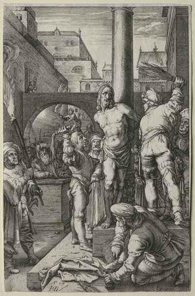 A Paixão: A Flagelação de Hendrick Goltzius