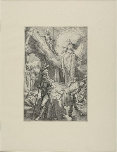 A Ressurreição, placa doze da Paixão de Cristo de Hendrick Goltzius