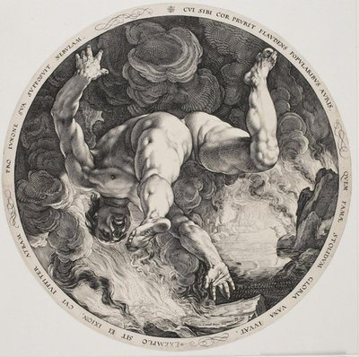Os quatro Desgraças - Ixion de Hendrick Goltzius