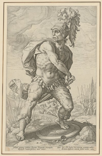 Titus Manlius Torquatus, página 5 da série «Heróis Romanos» de Hendrick Goltzius