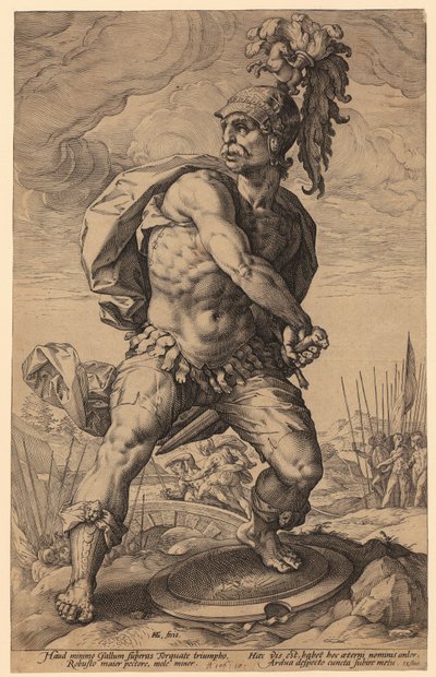 Titus Manlius Torquatus, página 5 da série «Heróis Romanos» de Hendrick Goltzius