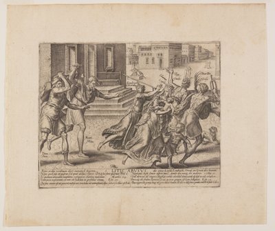 A cada um o que é seu, de Litis Abusus (Os abusos da lei) de Hendrick Goltzius
