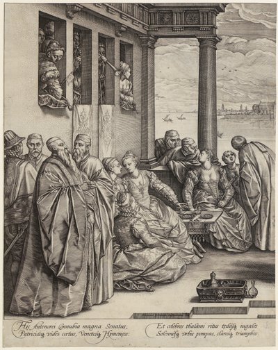 Casamento veneziano [metade esquerda da folha] de Hendrick Goltzius