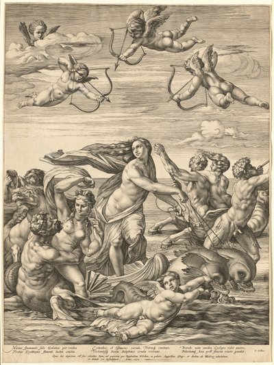 O triunfo de Galatea de Hendrick Goltzius after Raphael