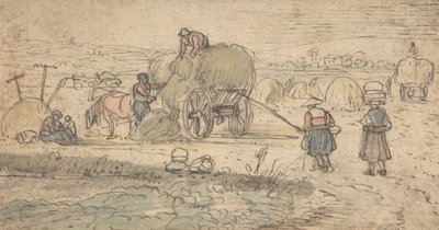 Camponeses Carregando Feno, ca. década de 1620. de Hendrick. Hendrick Avercamp,Avercamp