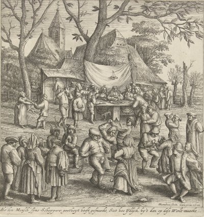 Casamento de camponeses de Hendrick Hondius (I)