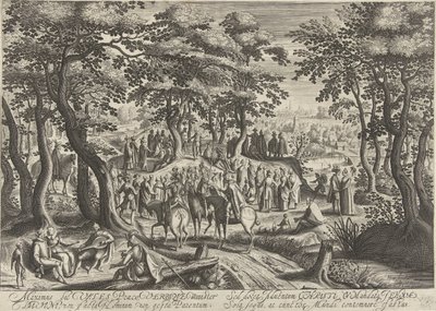 João Baptista prega à multidão de Hendrick Hondius (I)
