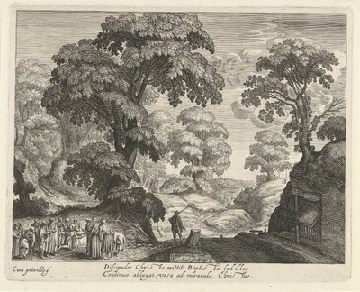 Paisagem com a cura dos cegos de Hendrick Hondius (I)