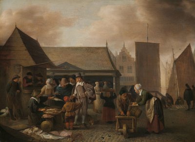 Mercado de peixe de Hendrick Martensz. Sorgh