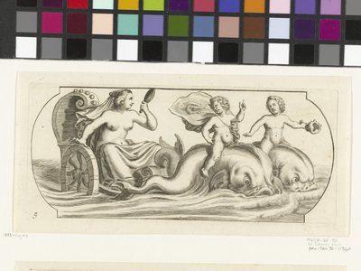 Anfiitrita numa carruagem
Nouveau Livre des Dieux et Deeßes De la Marine Bouckje of Sea Gods and Goddesses (título da série) de Hendrick de Keyser (I)