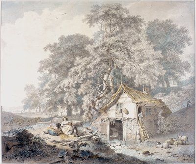 The Old Mill (tinta e lápis e aquarela sobre papel) de Hendrick de Meyer