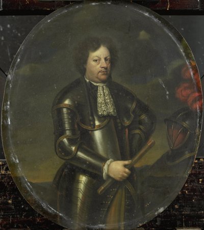 Retrato do Major-General Hans Willem, Barão van Aylva, chamado The Formidable General de Hendrick de Valk