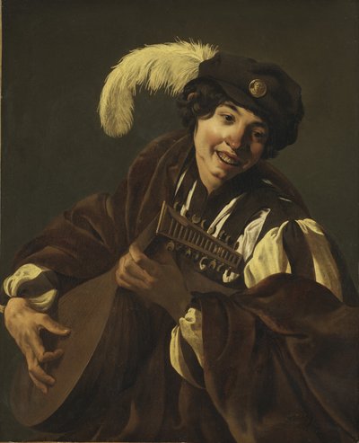 Garoto tocando o alaúde, de 1620 de Hendrick ter Brugghen