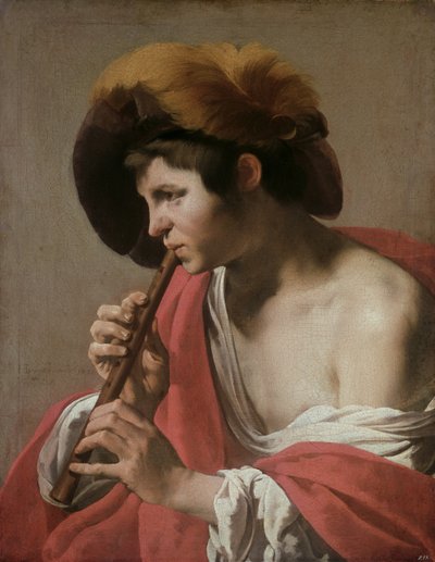 Valete que joga um registrador, 1621 de Hendrick ter Brugghen