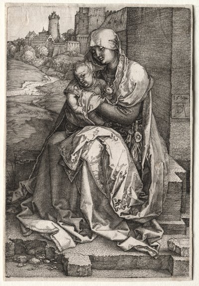 A Virgem e o Menino sentados junto ao Muro de Hendrick ter Brugghen