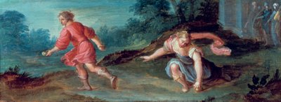Atalanta e as maçãs douradas, c1619. de Hendrick van Balen