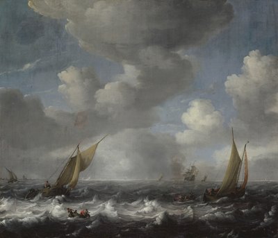 Seascape de Hendrick van de Sande Bakhuyzen