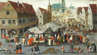Market Square, de Hendrick van Steenwijck Younger (cerca de 1580-1649) de Hendrick van the younger Steenwijck